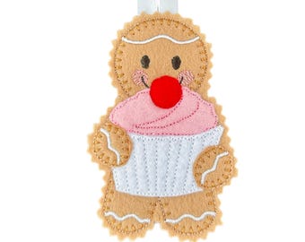 Cupcake Gingerbread Felt Decoration
