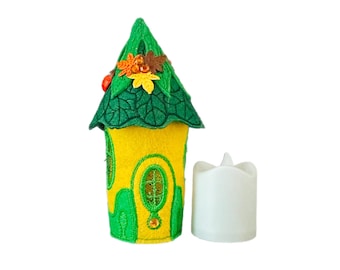 Whimsical Woodland Yellow Fairy House