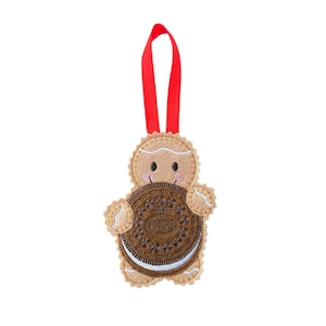 Chocolate Cream Biscuit Gingerbread Man Felt Decoration