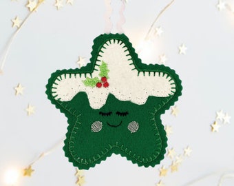 Green Kawaii Star Hanging Christmas Decoration