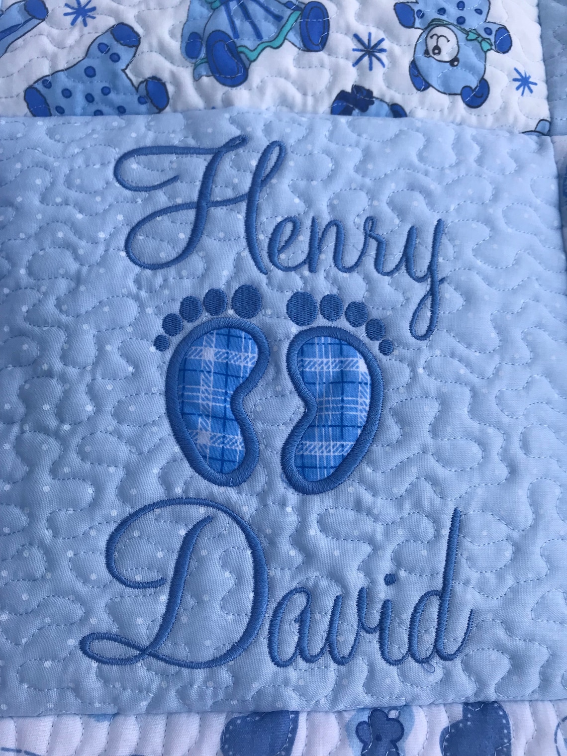 Personalised Baby Keepsake Quilt Embroidered Quilt Etsy