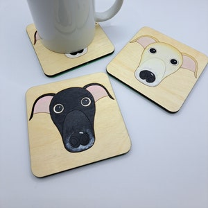 Galgo Wooden Coaster, Galgo Gift, Dog Coaster, Wooden Coaster