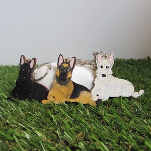 German Shepherd Wooden Keyring