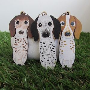 Pointeur à cheveux lisses Porte-clés en bois