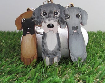 Great Dane Wooden Keyring