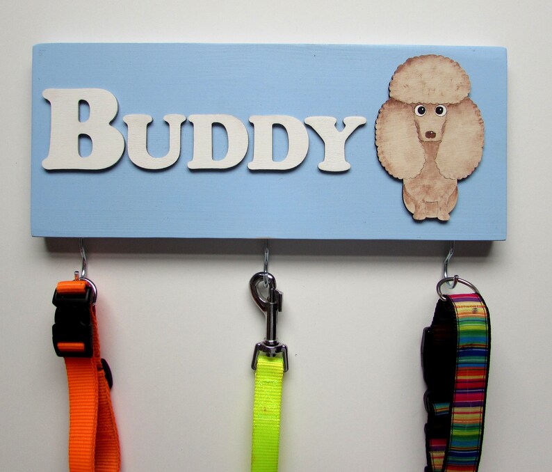 Personalised Poodle Lead Holder, Leash Holder, New Home Gift, Spring Decor, Dog Owner Gift image 3