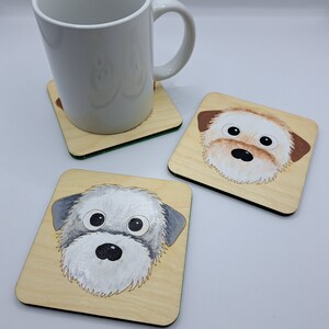 Lhasa Apso Short Hair Wooden Coaster, Lhasa Apso Gift, Dog Coaster, Montaña rusa de madera