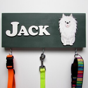 Personalised Spitz Lead Holder, Leash Holder, New Home Gift, Spring Decor, Dog Owner Gift