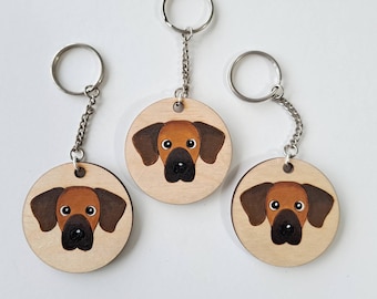 Rhodesian Ridgeback Wooden Keyring, Dog Key ring, Keyring, Keychain, Dog Key chain, Rhodesian Ridgeback Gift, Ridgeback Gift