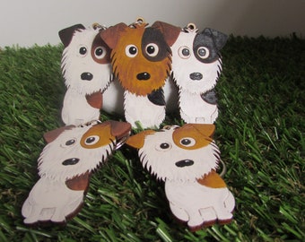Jack-a-Poo Wooden Keyring