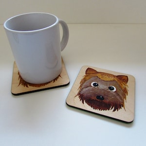 Yorkshire Terrier Wooden Coaster, Yorkshire Terrier Gift, Dog Coaster, Wooden Coaster, Yorkie Coaster