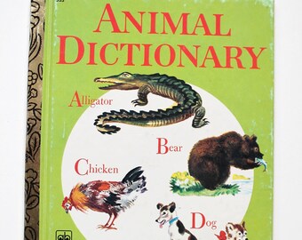 Animal Dictionary A Little Golden Book 1975