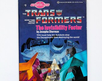 Transformers The Invisibility Factor Find Your Fate Junior Paperback No. 9 1986