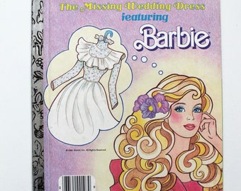 Barbie The Missing Wedding Dress By Karen Drugman A Little Golden Book 1986