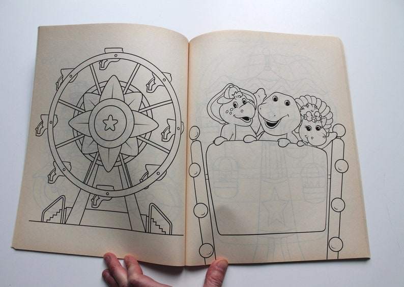 Barneys Great Adventure Coloring and Activity Book 1998 - Etsy
