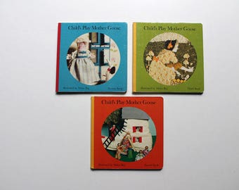 Child's Play Mother Goose Set of 3 Board Books 1977 SUPER RARE
