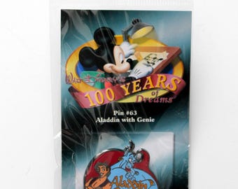 Aladdin with Genie Pin 100 Years of Dreams Disney #63 SEALED
