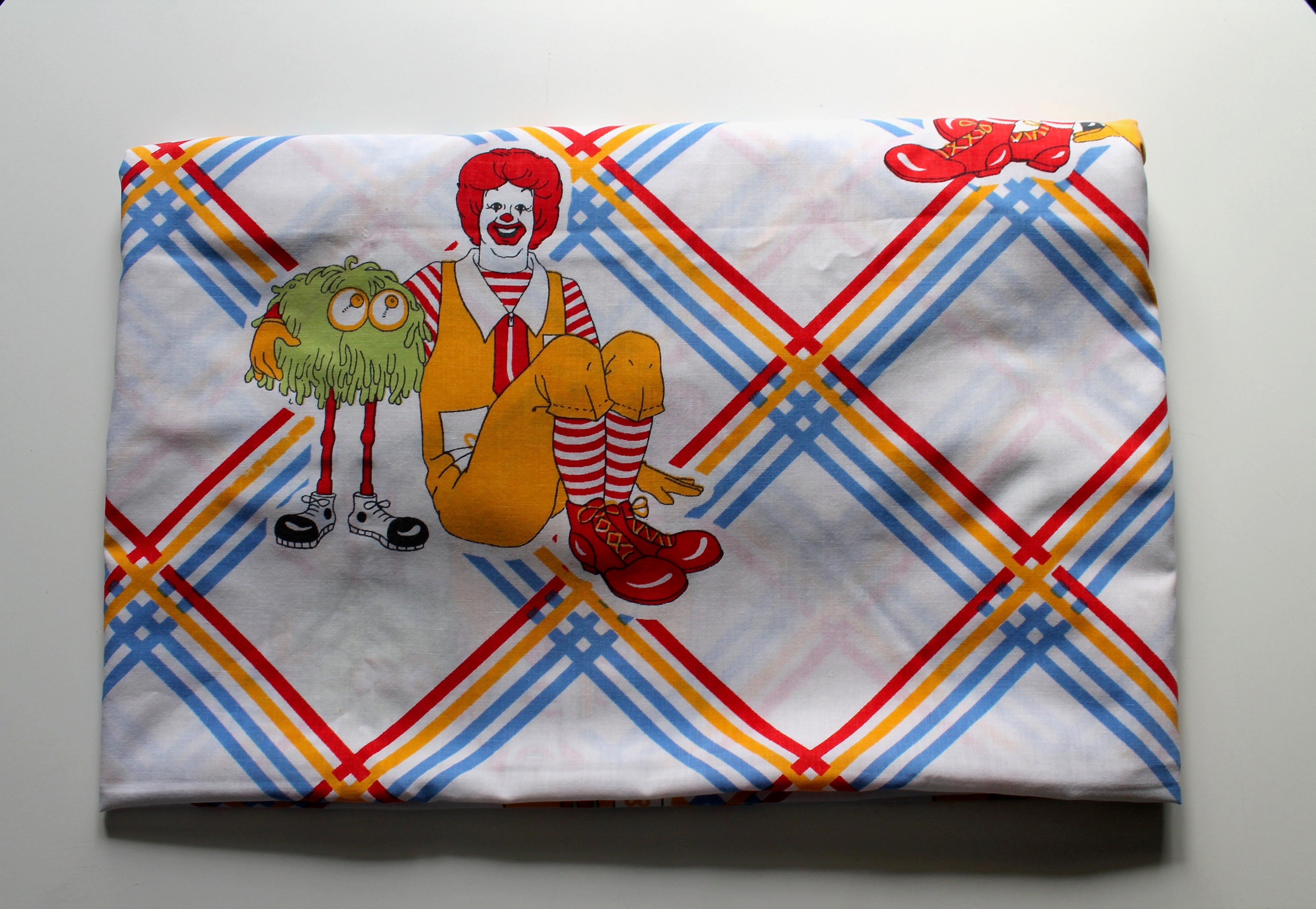 Vintage McDonald's Twin FLAT Bed Sheet 1978 RARE | Etsy
