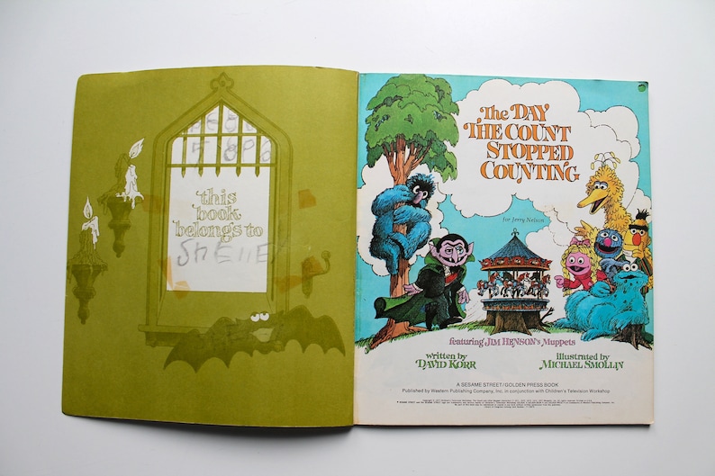 Sesame Street the Day the Count Stopped Counting 1977 SUPER Etsy