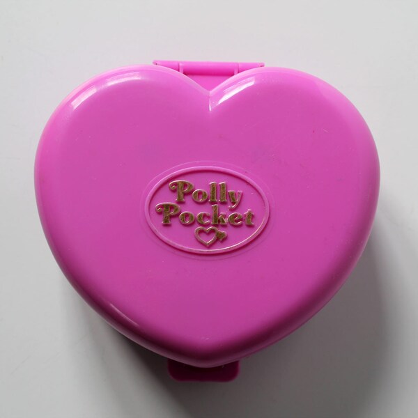 Vintage Polly Pocket Starlight Castle Large Light-up Pink Heart Compact 1992