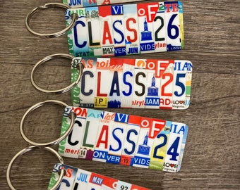 Class of 24 keychain, Class of 24 25 26 27 gift, senior bag tag, Gift for graduation, gift for freshman sophomore junior, Made in USA