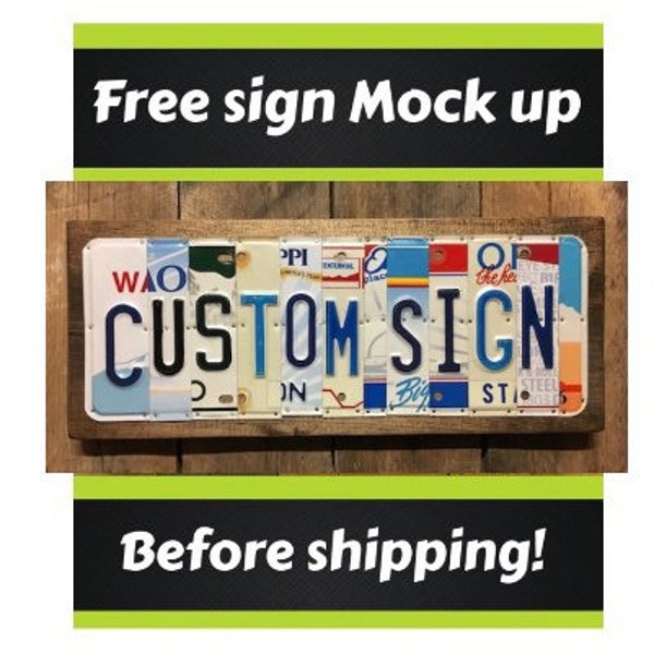 Personalized Last Name License Plate Etsy