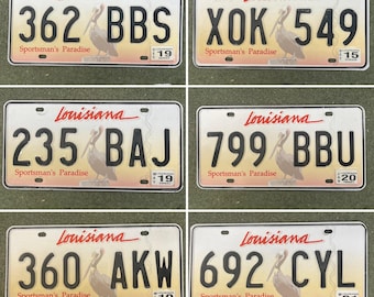Vintage Louisiana pelican License Plates, your choice