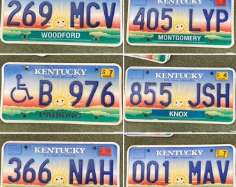 Vintage smiling sun Kentucky License Plates, your choice