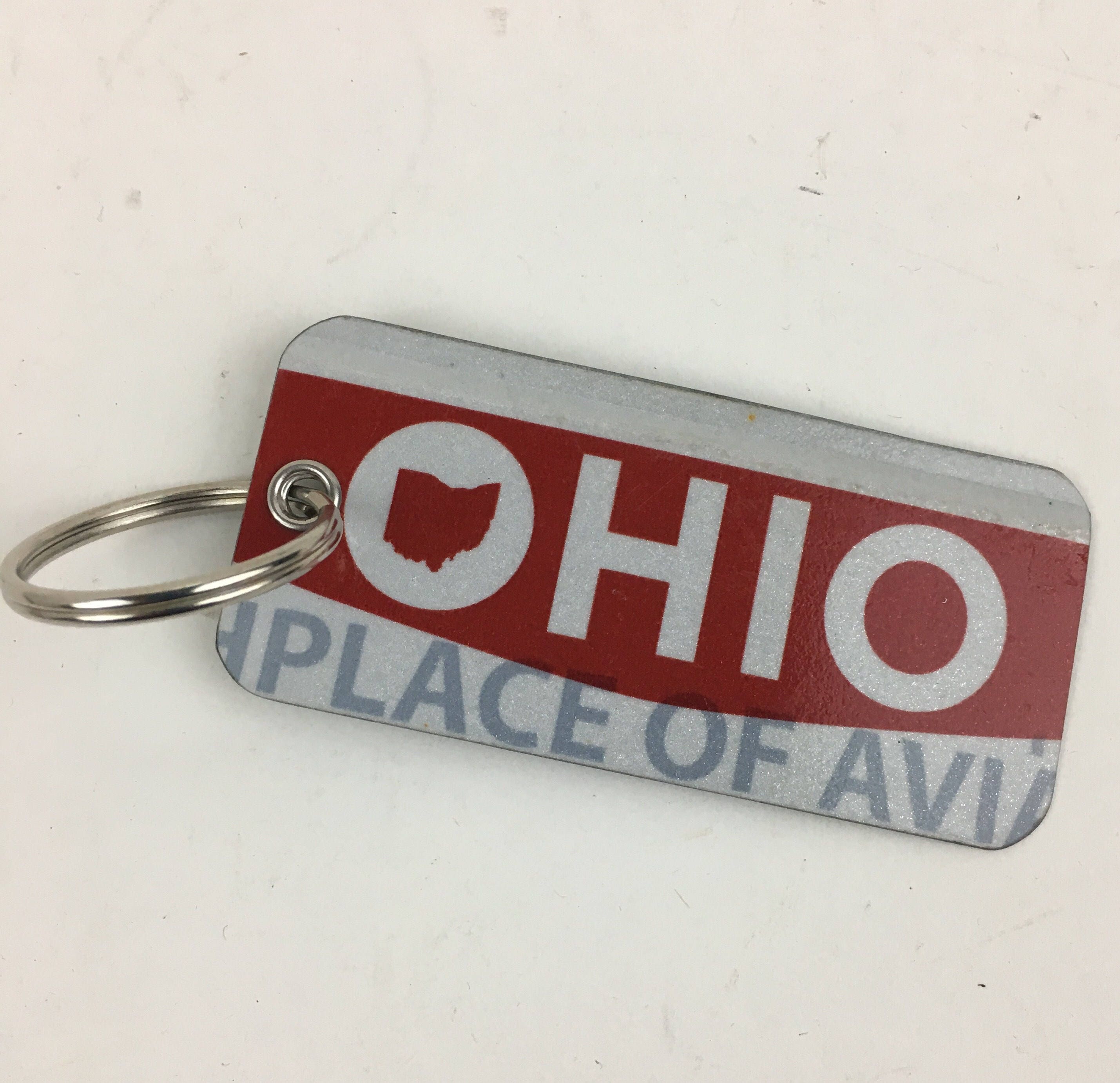 Ohio License Plate Keychain Key Ring Key Chain Aviation Etsy