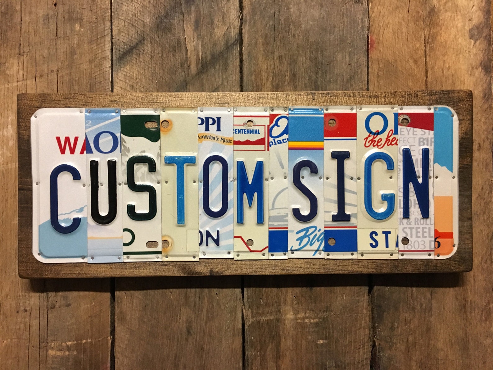 Custom License Plate Sign Last Name Custom Sign Etsy