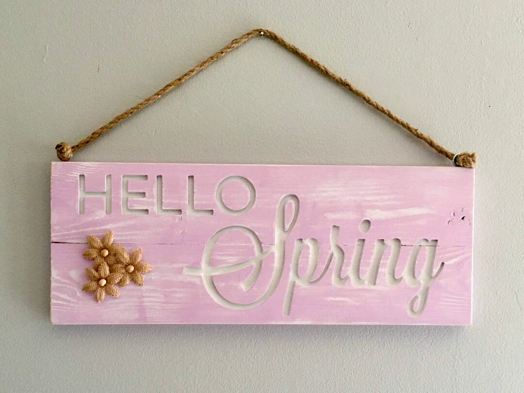 Spring Buckle Sign Spring Wood Sign - Etsy