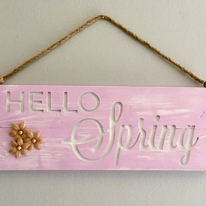 Spring wood sign