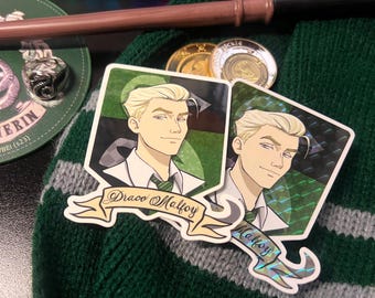 Pegatina del escudo de Malfoy Slytherin