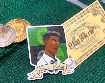 Pegatina del escudo de Slytherin de Blaise Zabini