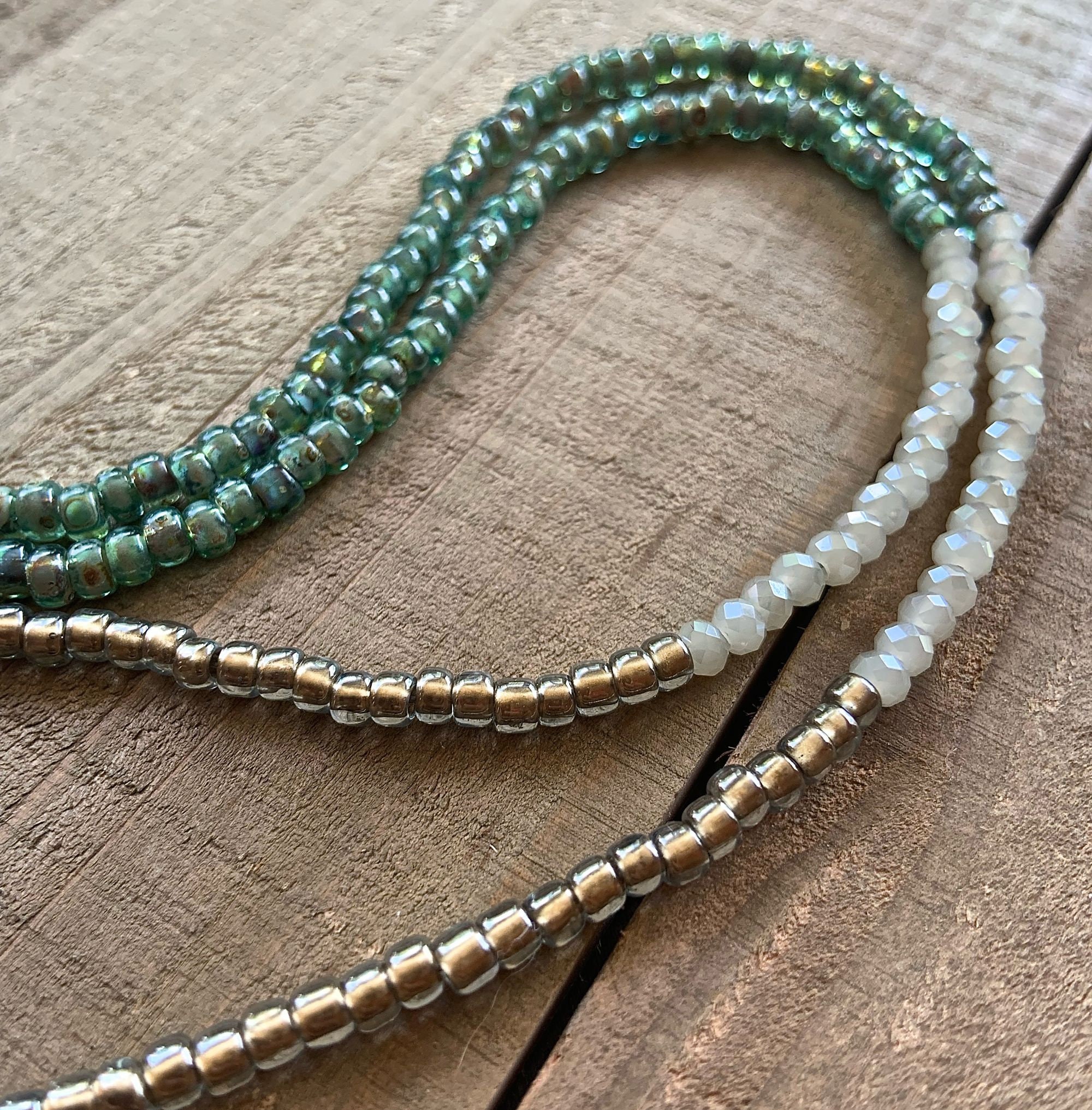 Seed bead long necklace boho seed bead necklace long beaded | Etsy