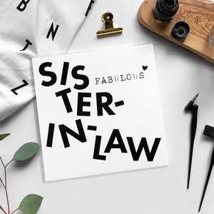 Carte d’anniversaire BELLE-SŒUR / Carte vierge