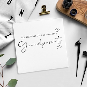 Carte GRANDS-PARENTS / nouvelle carte grands-parents / carte vierge
