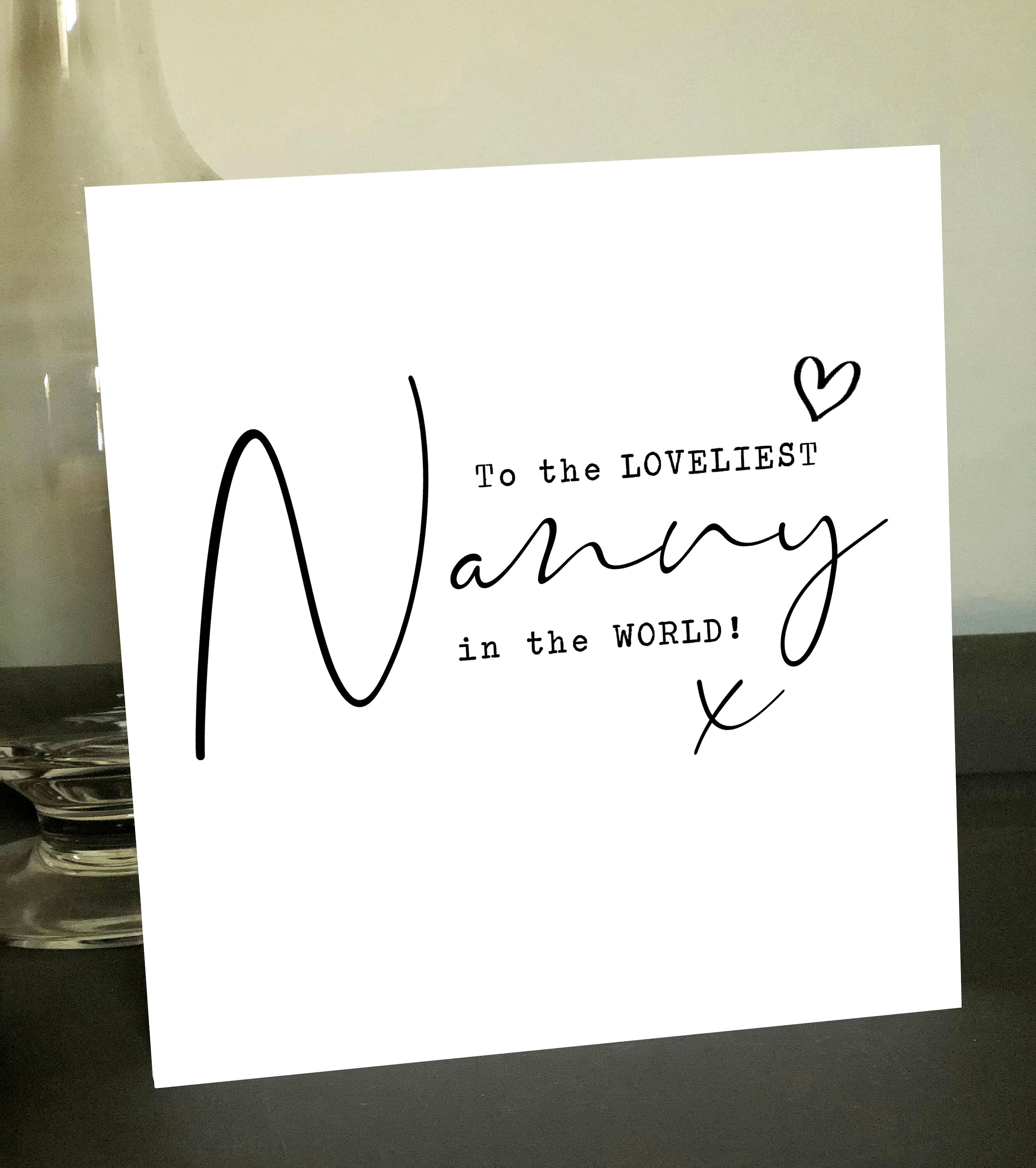NANNY birthday card / blank card