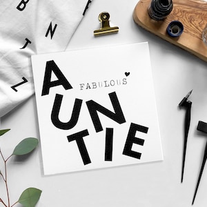 AUNTIE/ AUNTY Birthday card / Blank card