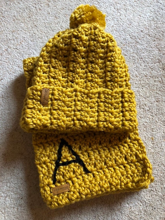personalised hat and scarf