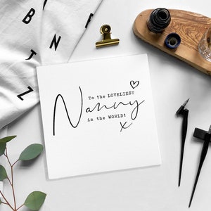 Carte d'anniversaire NANNY / carte vierge