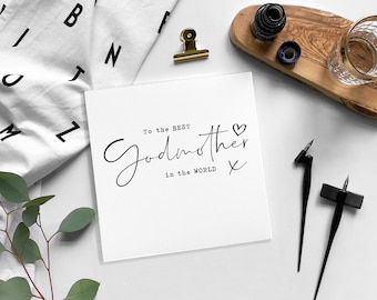 GODMOTHER birthday card / blank card
