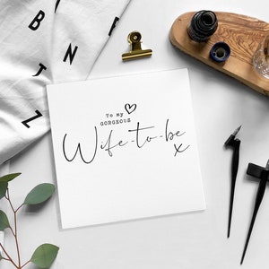 WIFE-TO-BE verjaardagskaart / lege kaart