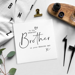 BROTHER Wedding Card