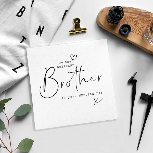 BROTHER Wedding Card