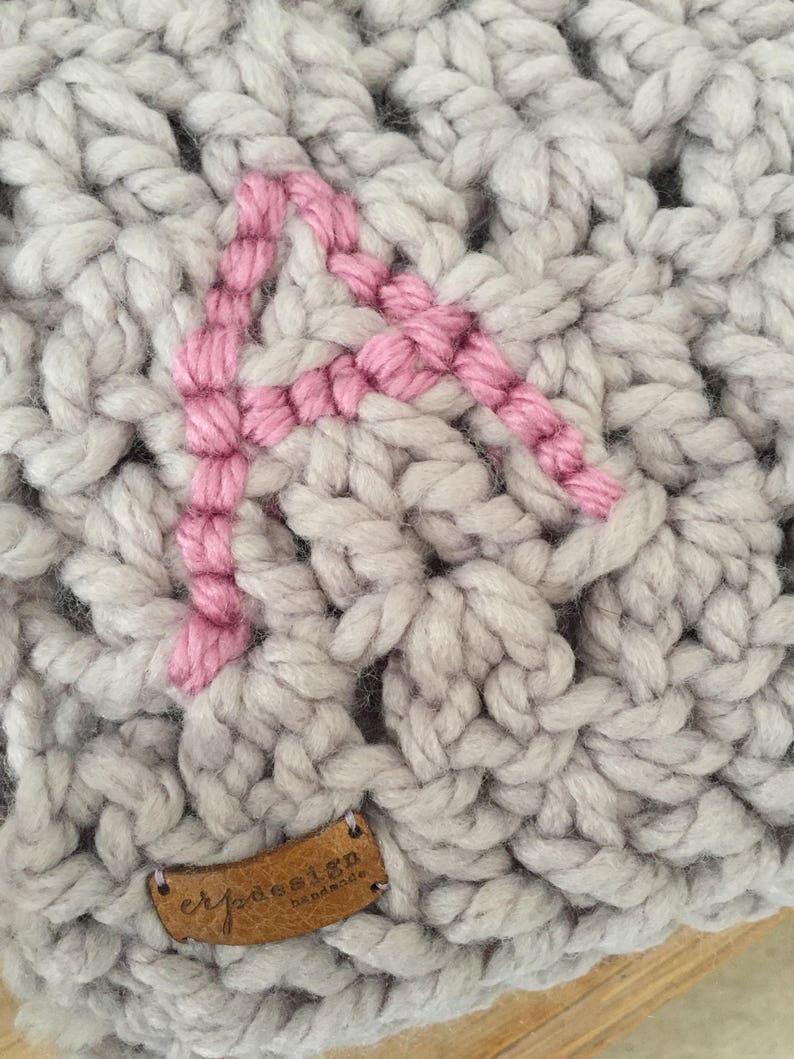 Handmade personalised crocheted baby blanket/pram Etsy