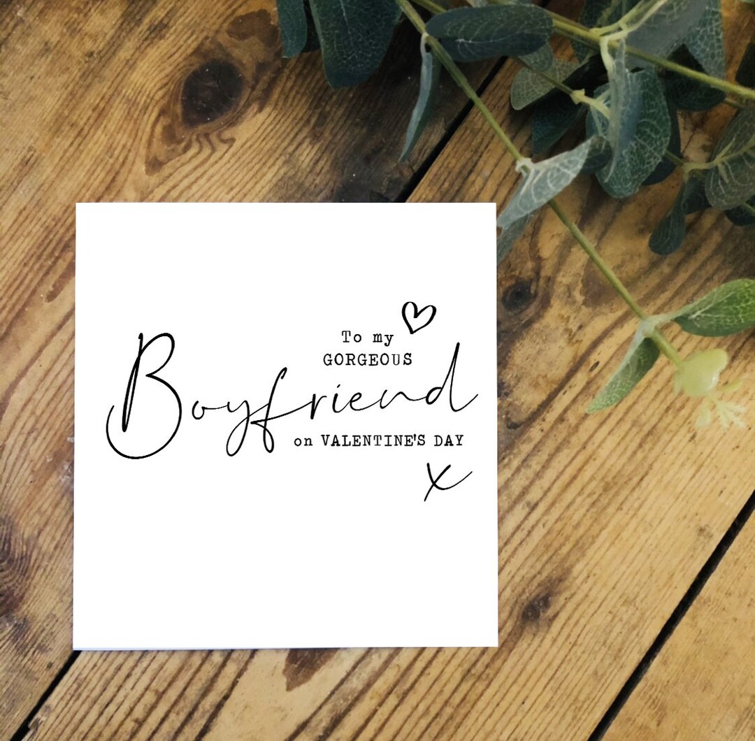 BOYFRIEND Valentines Day Card / Blank Card - Etsy