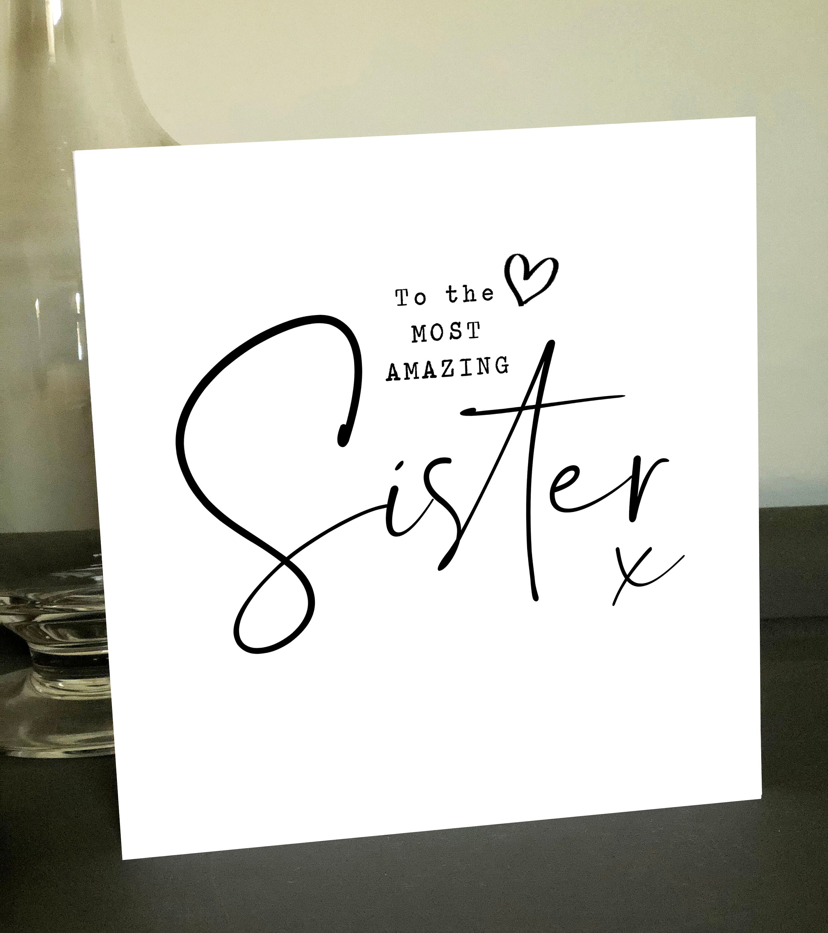 sister birthday card blank card etsy