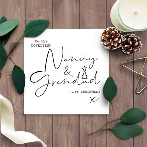 Carte de NOËL Nounou & Grand-père