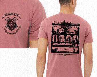 Silhouette Wizard House | Wizarding Graphic Tee available in multiple colors | Short or Long Sleeve